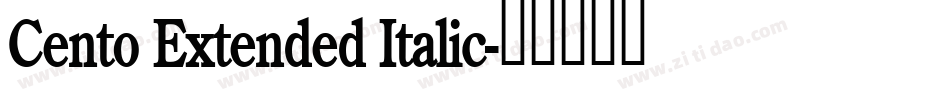 Cento Extended Italic字体转换